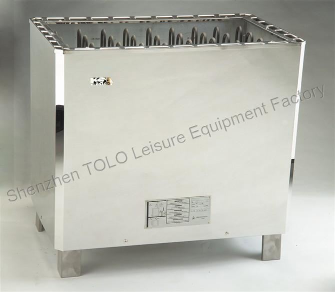 21kw/3Phase Mirror-polished Stainless Steel Electric Sauna Heater , Heavy Duty for commercial