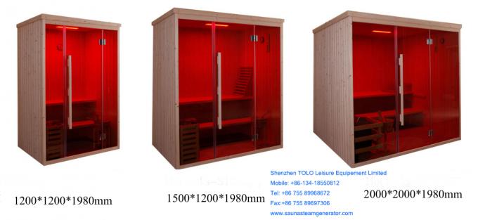 1200mm x 1000mm x 1980mm Far Infrared Sauna Cabin