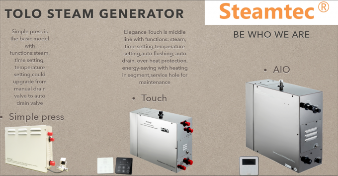 Silver Stainless Steel Sauna Steam Generator for Home Steam Bath