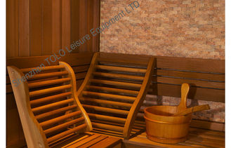 China Traditional Electronic Sauna Cabins Square Cedar For Home / Garden supplier