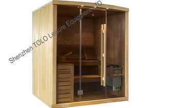 China Cedar / Hemlock Dry Heat Sauna Cabins For 1 Person / 2 Person supplier