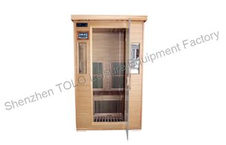 China 1 Person Far Infrared Dry Heat Sauna Canadian Cedar With Dual Control Panel supplier