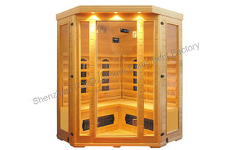 China Bench Carbon Fiber Far Infrared Sauna Cabin , Electric 4 Person Sauna For Outdoor supplier