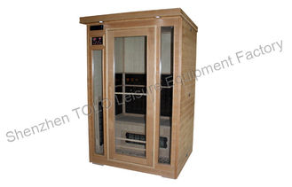China Canadian Hemlock Outdoor Far Infrared Sauna Cabin 1.75KW Toughened Glass supplier