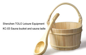 China Wood sauna bucket and ladle supplier