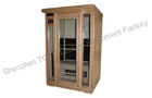 China Canadian Hemlock Outdoor Far Infrared Sauna Cabin 1.75KW Toughened Glass factory