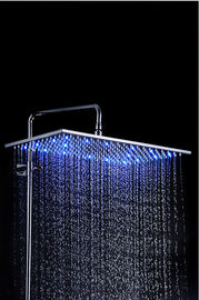 China 8 Inch Bathroom Rain Showers Heads Modern Overhead With LED Light distributor