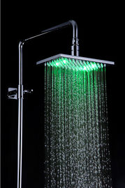 China Luxury Color Changing Rain Style Shower Head Stainless Steel 220 x 145 x 9.5mm distributor