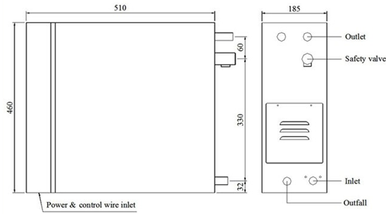 Automatic Electric spa steam generator 16kw 3 phase with auto flushing