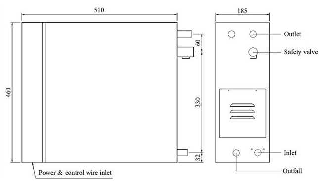 Automatic Sauna Steam Generator Three Phase With Touch Screen Controller