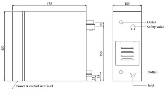 Automatic Sauna Steam Generator Three Phase With Touch Screen Controller
