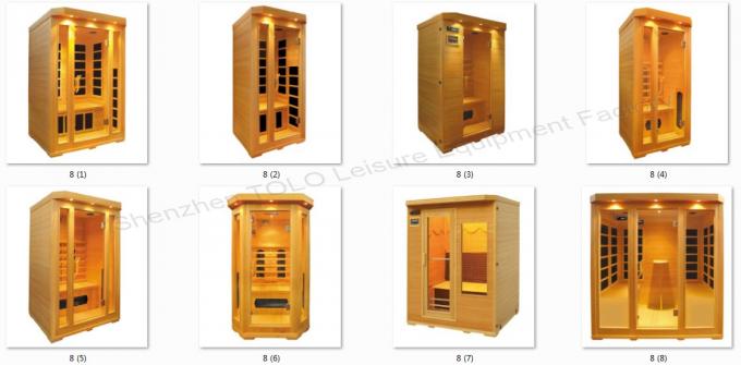 Bench Carbon Fiber Far Infrared Sauna Cabin , Electric 4 Person Sauna For Outdoor