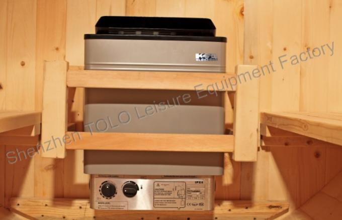 Europe Barrel Steam Sauna Cabins , Dry Heat Wood Sauna Room