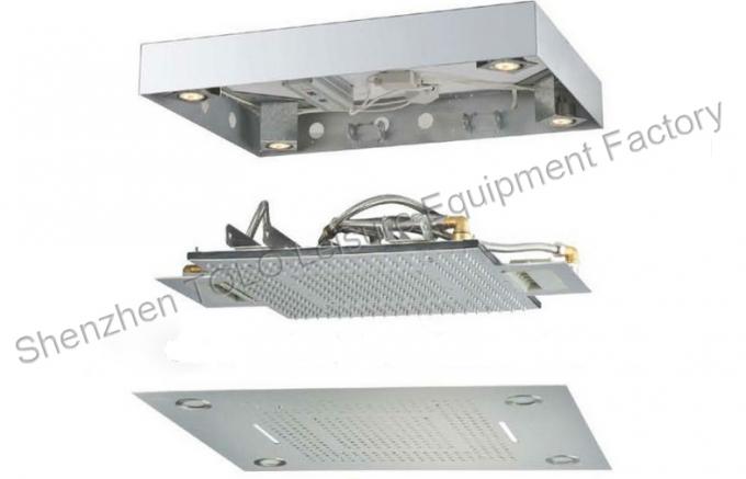 Large Ceiling Rain Showers Heads , Colorful Led Light Rainfall Shower Head