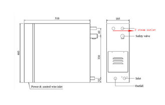 China Fast Response Fast Steam 18.0kw Sauna Steam Generator Stainless Steel 400v For Bathroom High Efficient supplier