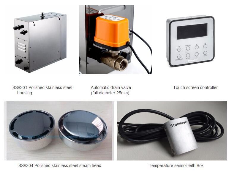 Mini Aroma / Sauna Steam Bath Machine With Touch Screen Controller , CE / FCC Certificate