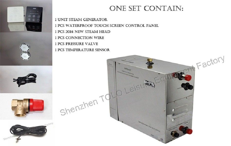 3kw - 24kw Stainless Steel Auto Draining Portable Steam Generator For Shower