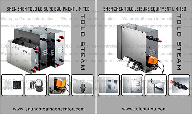 Fully Automatic Steam Shower Generator , Home Bathroom Steam Generator With 3~24KW Power