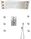 High - End Color Changing Ceiling Mounted Rain Shower Head With Body Jet , Square Shape supplier