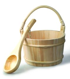 China Sauna Tub and Scoop with plastic liner Sauna Accessories for Wet / Dry Sauna with CE Certificate distributor